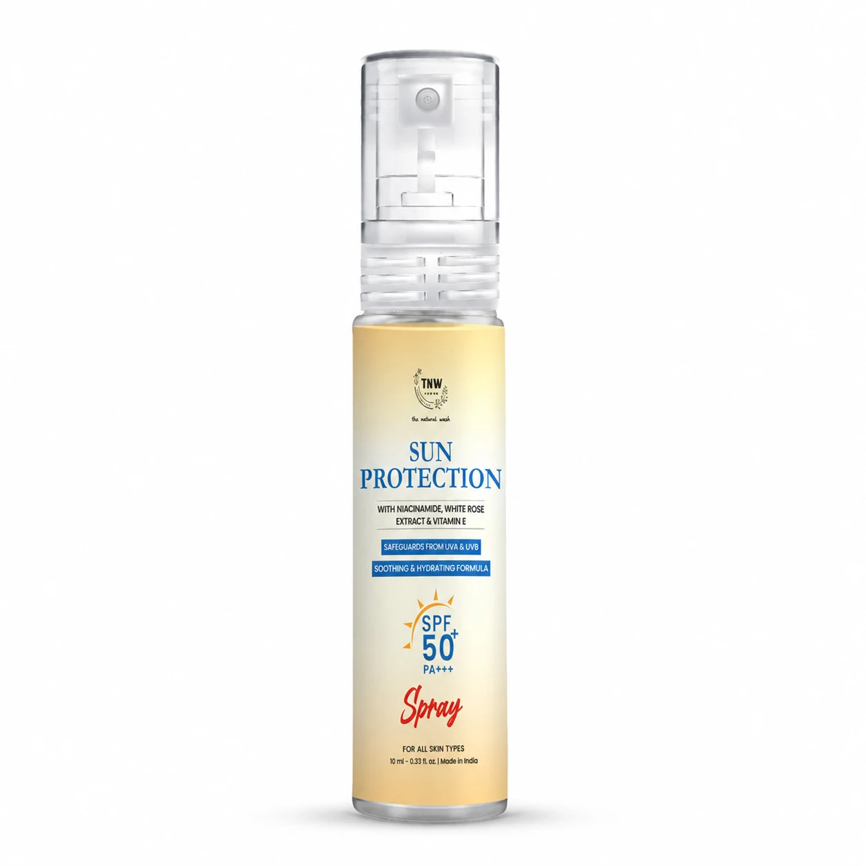 TNW - The Natural Wash Sun Protection SPF 50 PA+++ Face Sunscreen Spray with Niacinamide 10ml, image 1
