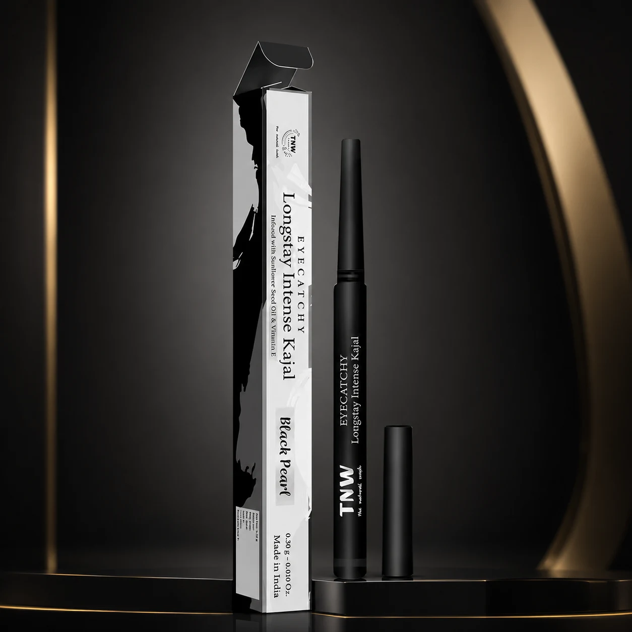 TNW The Natural Wash Eyecatchy Longstay Intense Kajal with Sunflower Seed Oil for Smudgeproof, Waterproof & Bold Eye Look, image 1