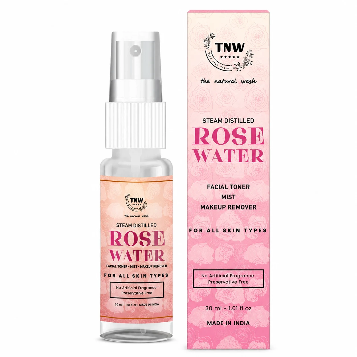 TNW The Natural Wash Rose Water 30 ML for Fresh, Hydrated, Soft & Naturally Glowing Skin, image 1